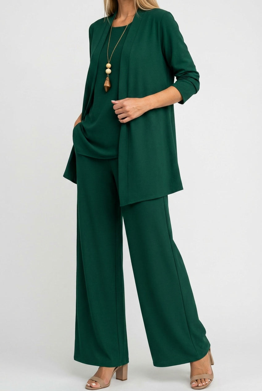 Alice | Cardigan Lungo Donna Set Tre Pezzi Maniche Lunghe
