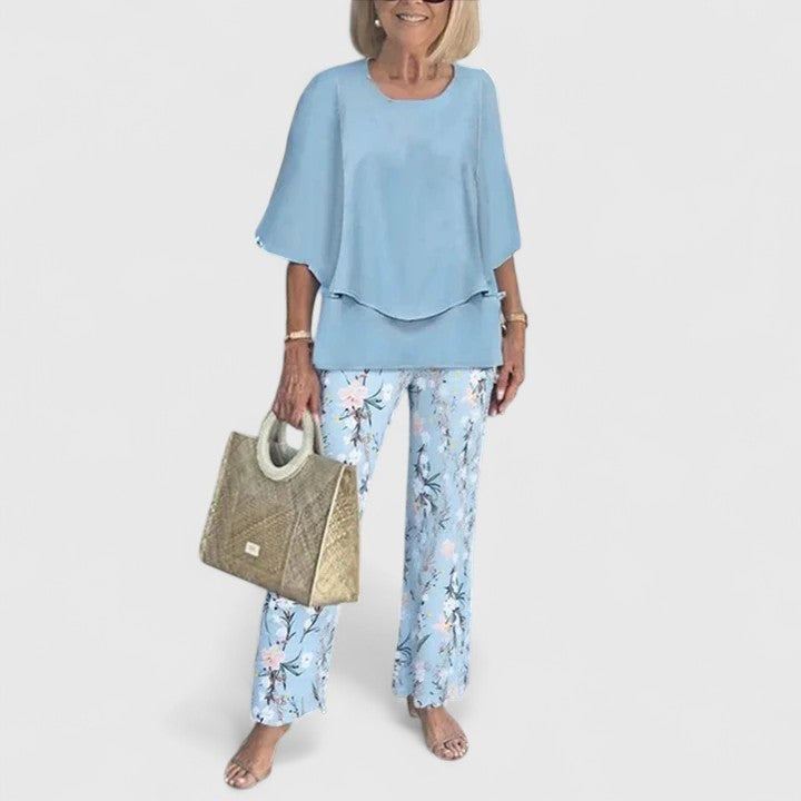 Camilla | Completo Donna Pantaloni Larghi Stampati Floreale