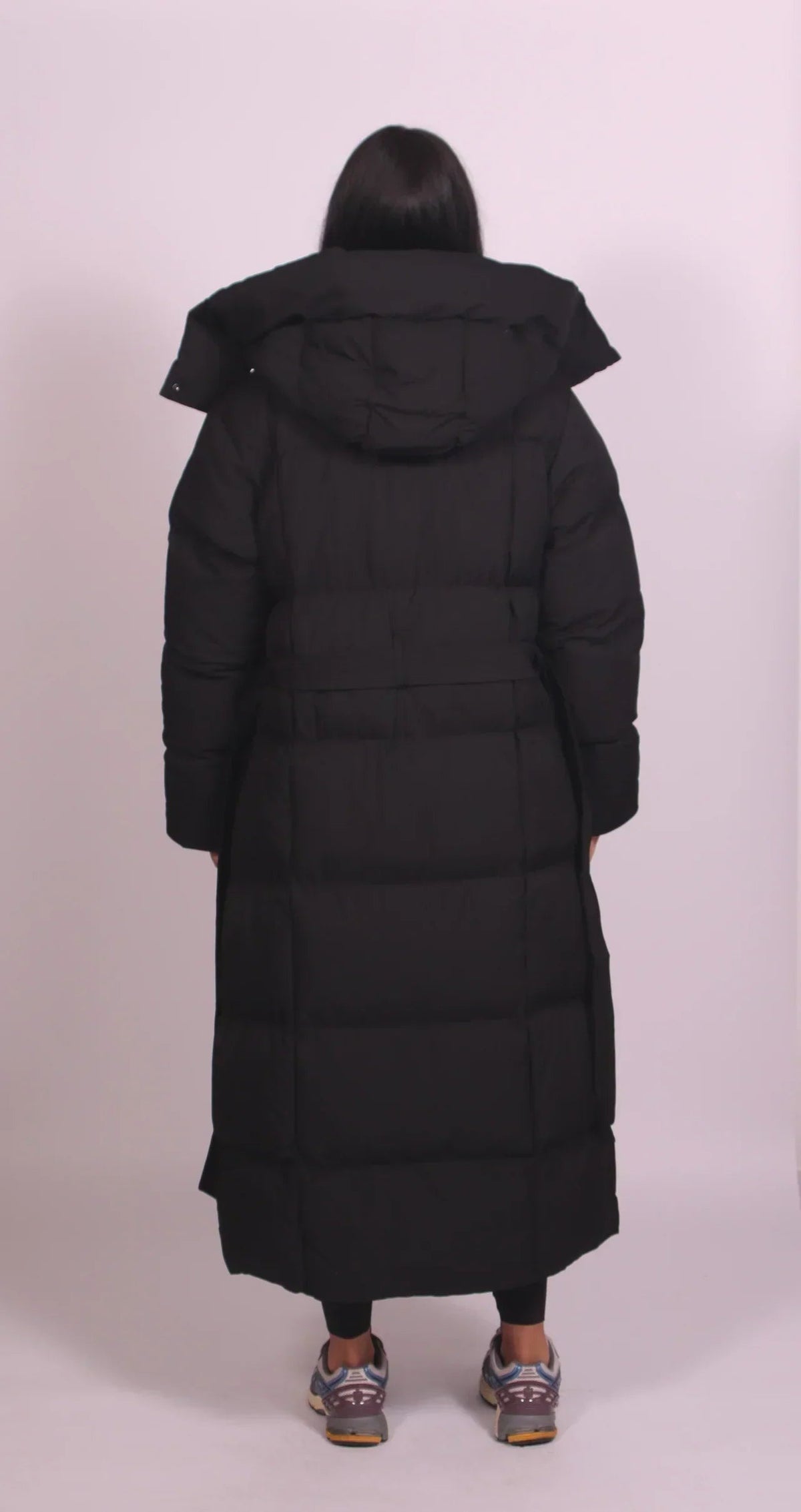 Caterina | Piumini Donna Lungo Oversize con Cappuccio Cintura
