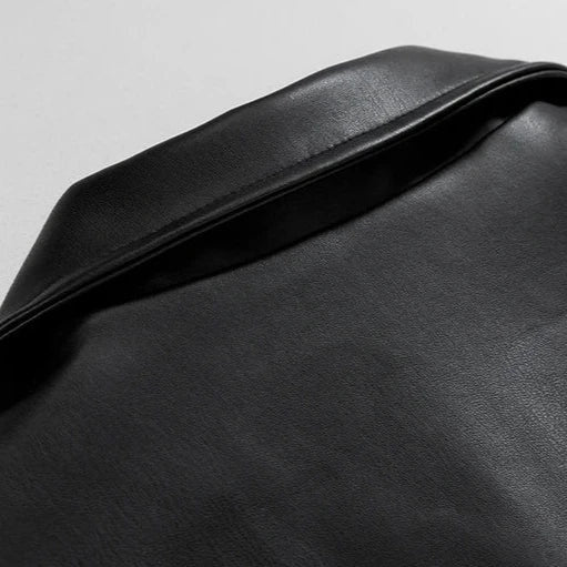 Davide | Giacca di Pelle Uomo Oversize con Zip