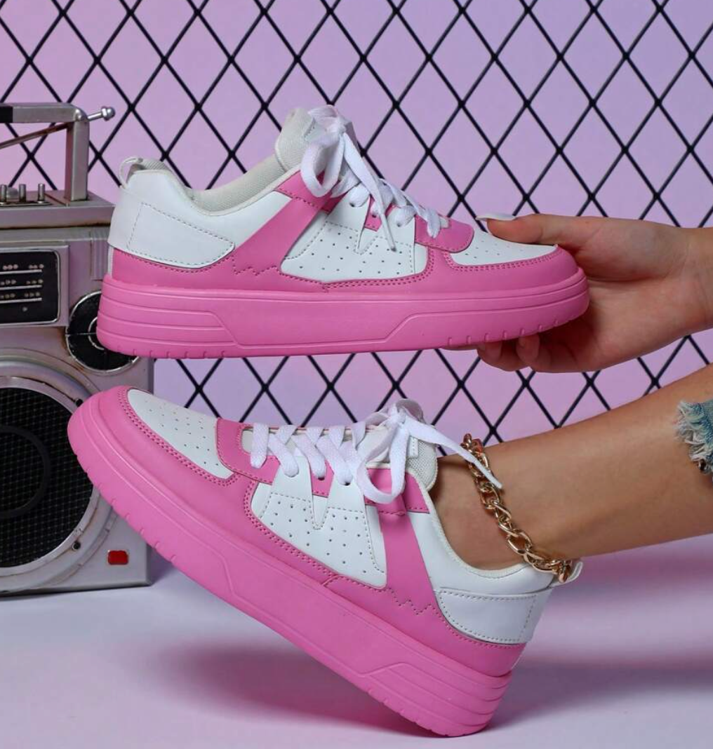 Gaia | Scarpe da Ginnastica Donna Stringate Suola Platform
