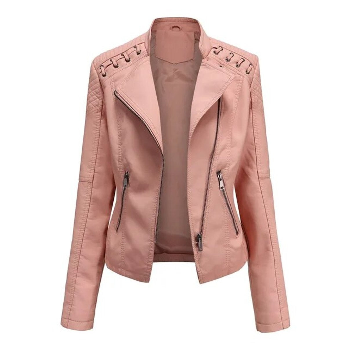 Giacche in Pelle Donna Biker con Zip