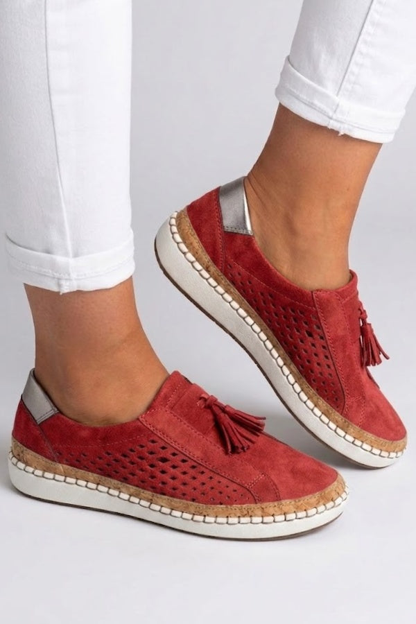 Ilaria | Scarpe da Ginnastica Donna Slip On Scamosciate Traforata