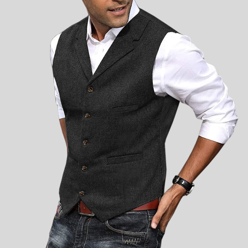 Matteo | Gilet Tweed Uomo Giacche Tweed Uomo Bottoni