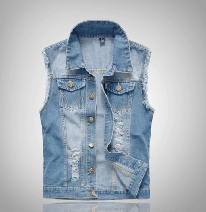 Nicola | Gilet in Denim Uomo Senza Maniche Streetwear