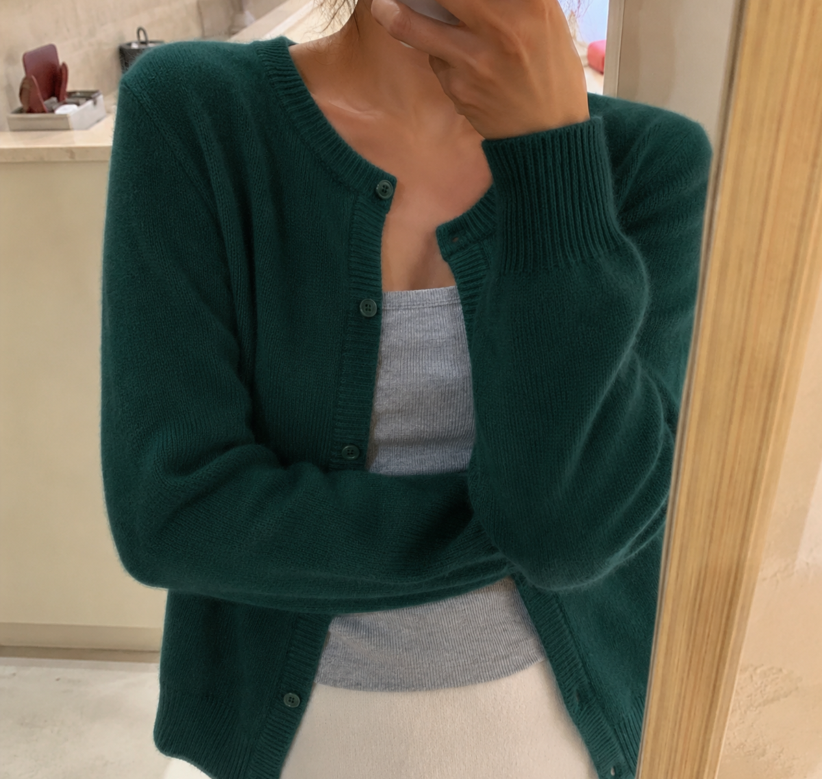 Noemi | Cardigan Donna Maglia Morbida Collo Rotondo Chiusura Bottoni