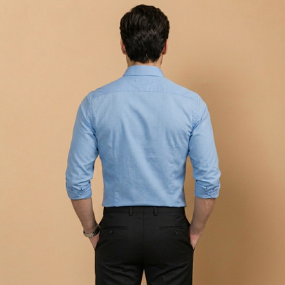 Camicia da Uomo Slim Fit con Linea Sartoriale e Maniche Lunghe