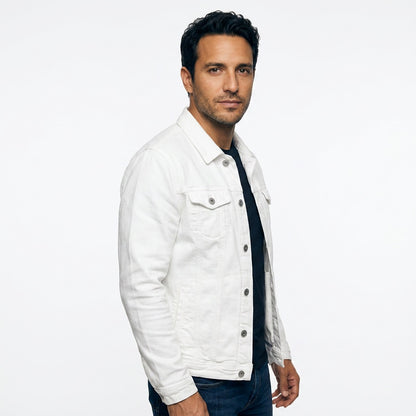 Adriano | Giacca Casual Uomo Denim Collo Classico Tasche