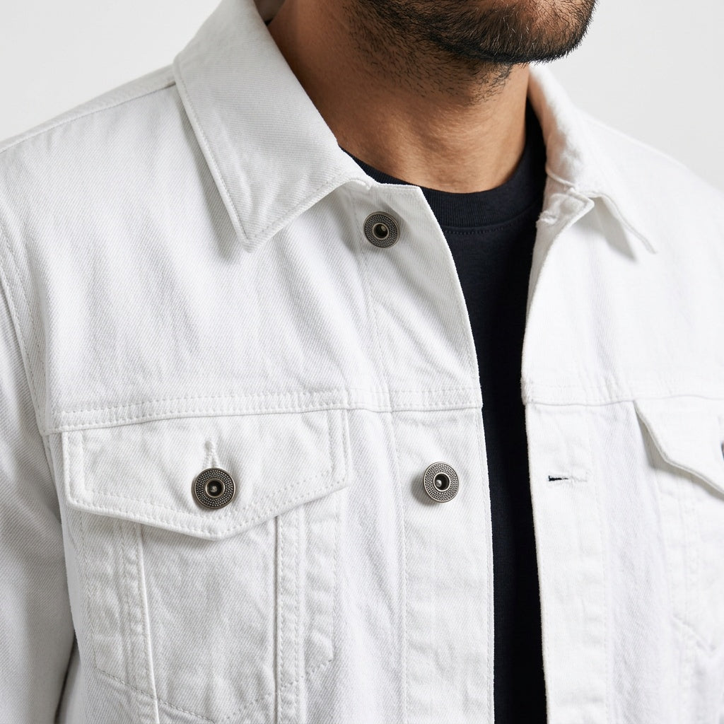 Adriano | Giacca Casual Uomo Denim Collo Classico Tasche