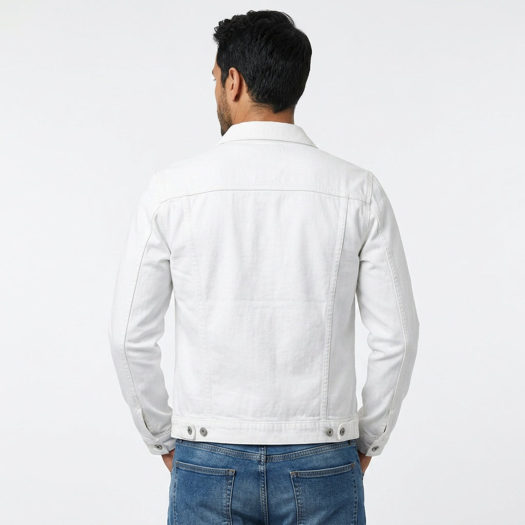 Adriano | Giacca Casual Uomo Denim Collo Classico Tasche