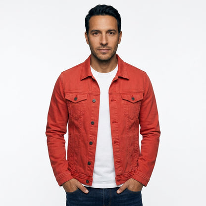 Adriano | Giacca Casual Uomo Denim Collo Classico Tasche