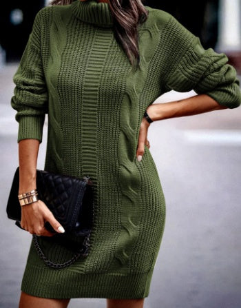 Alessia | Maglione Dolcevita Donna a Trecce Maglia a Maniche Lunghe