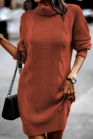 Alessia | Maglione Dolcevita Donna a Trecce Maglia a Maniche Lunghe