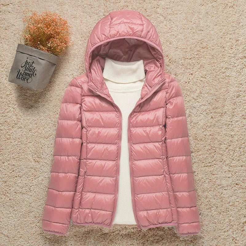 Alessia | Piumino Donna con Cappuccio Ultraleggero