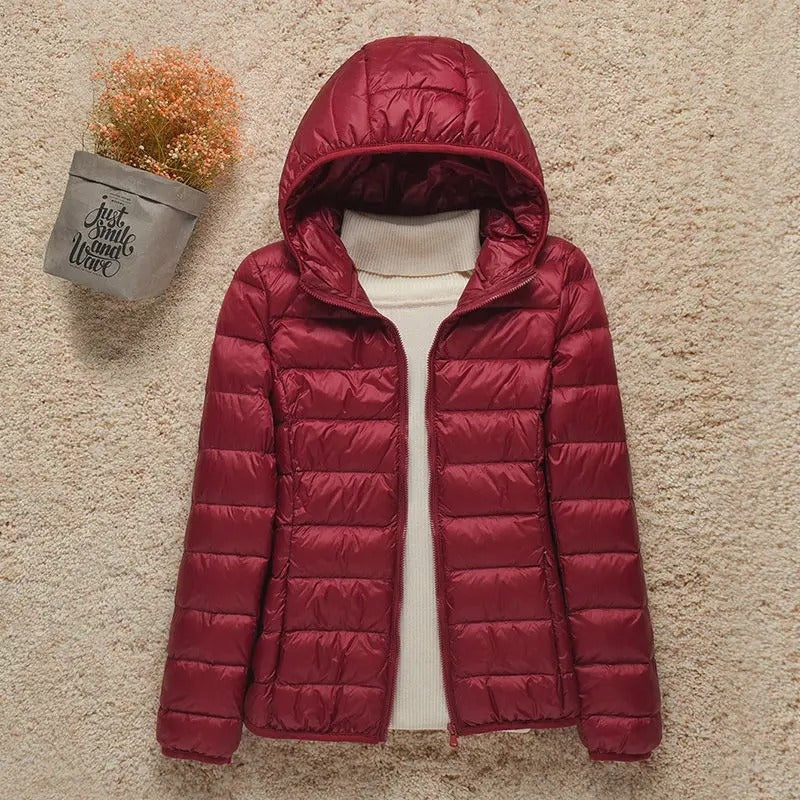 Alessia | Piumino Donna con Cappuccio Ultraleggero