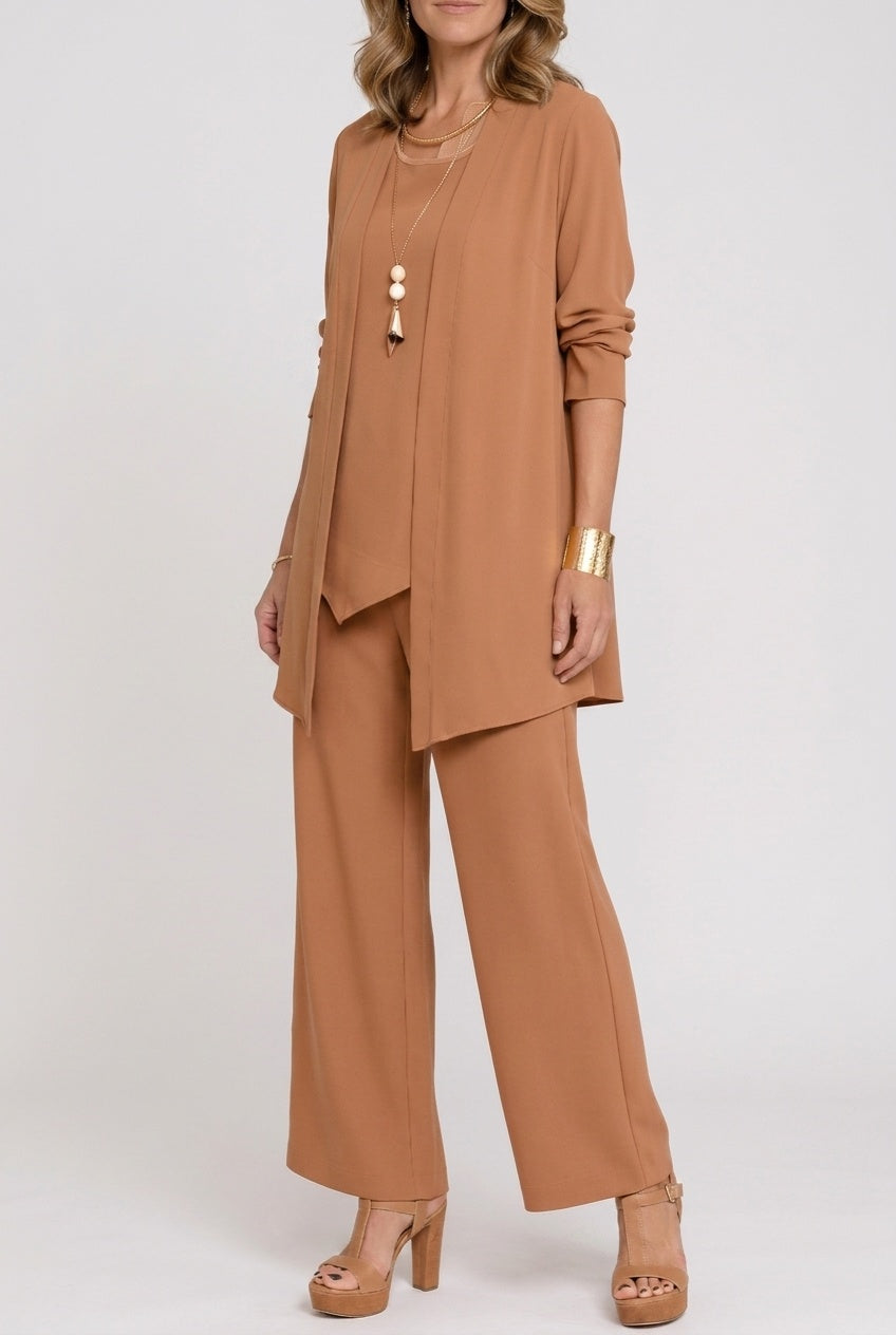 Alice | Cardigan Lungo Donna Set Tre Pezzi Maniche Lunghe