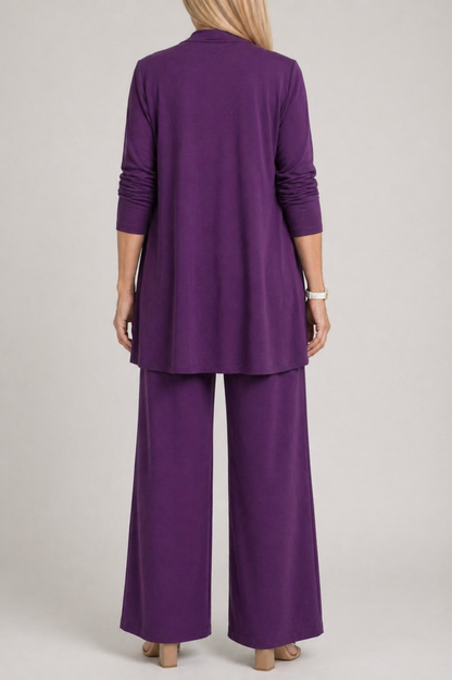 Alice | Cardigan Lungo Donna Set Tre Pezzi Maniche Lunghe