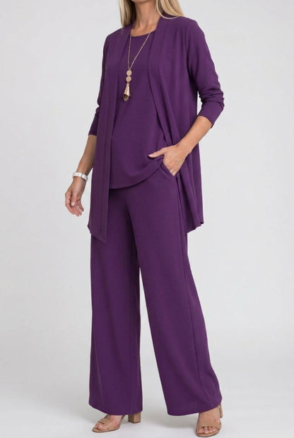 Alice | Cardigan Lungo Donna Set Tre Pezzi Maniche Lunghe