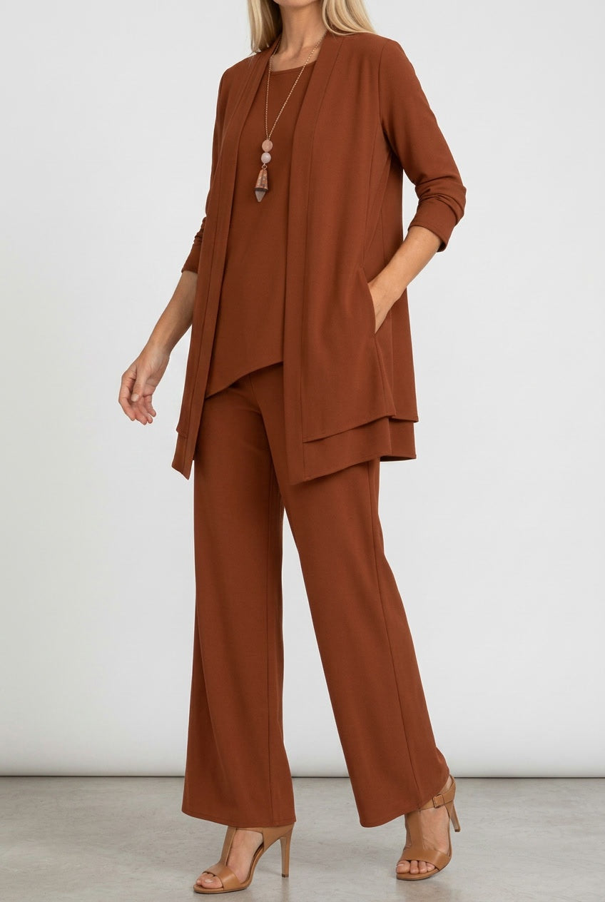 Alice | Cardigan Lungo Donna Set Tre Pezzi Maniche Lunghe