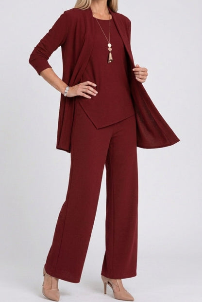 Alice | Cardigan Lungo Donna Set Tre Pezzi Maniche Lunghe