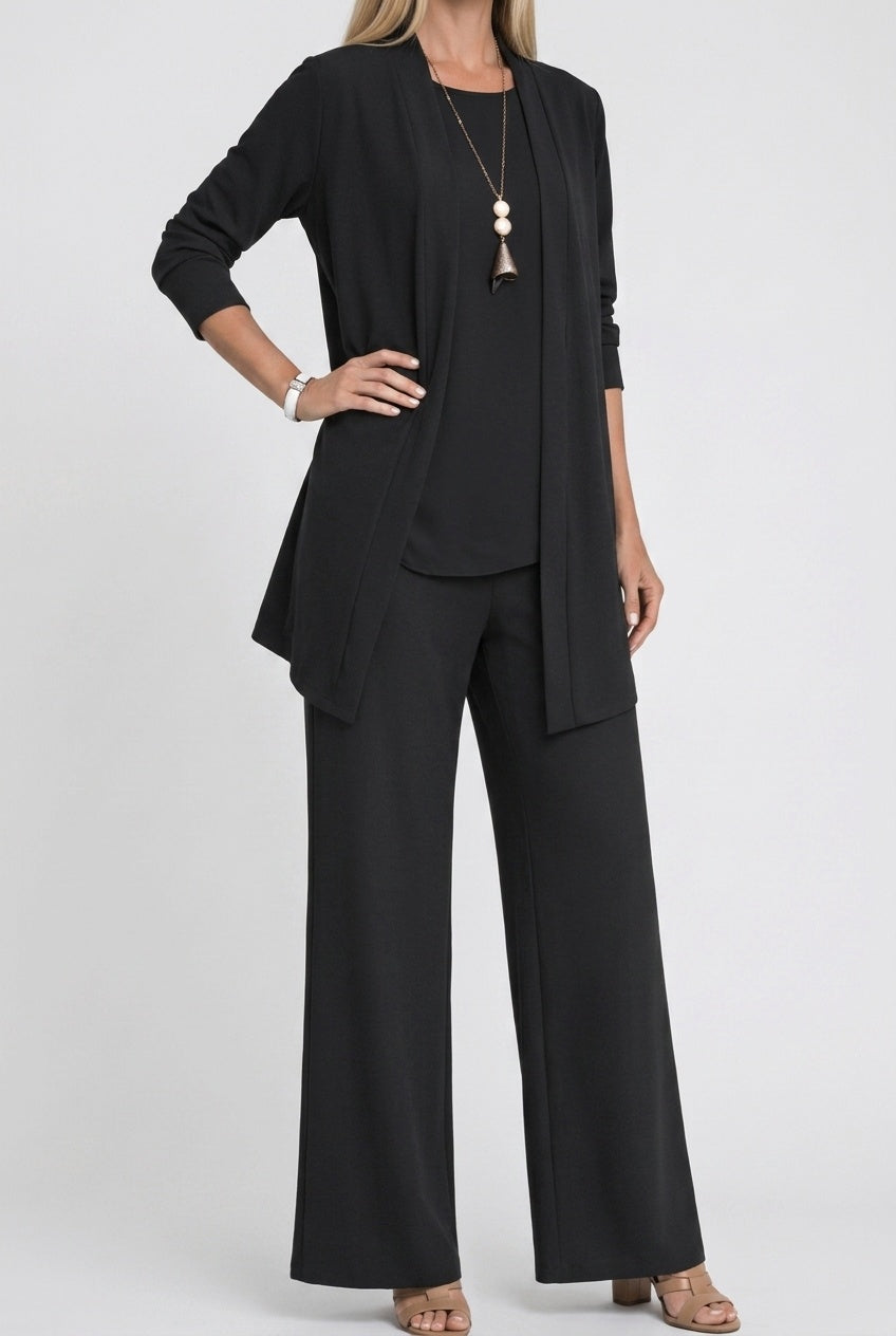 Alice | Cardigan Lungo Donna Set Tre Pezzi Maniche Lunghe