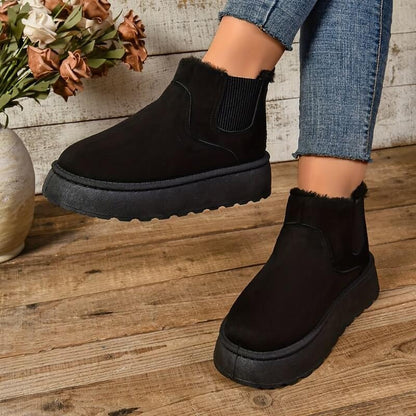 Alice | Stivaletti Chelsea Donna con Zeppa e Fodera in Pelliccia