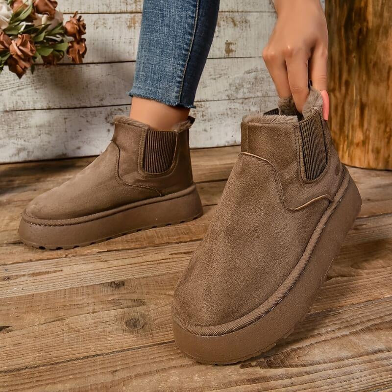 Alice | Stivaletti Chelsea Donna con Zeppa e Fodera in Pelliccia