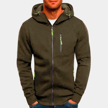 Andrea | Felpa con Cappuccio Uomo con Zip Tasche