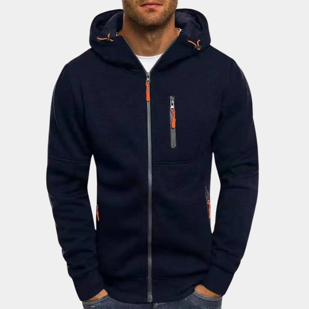 Andrea | Felpa con Cappuccio Uomo con Zip Tasche