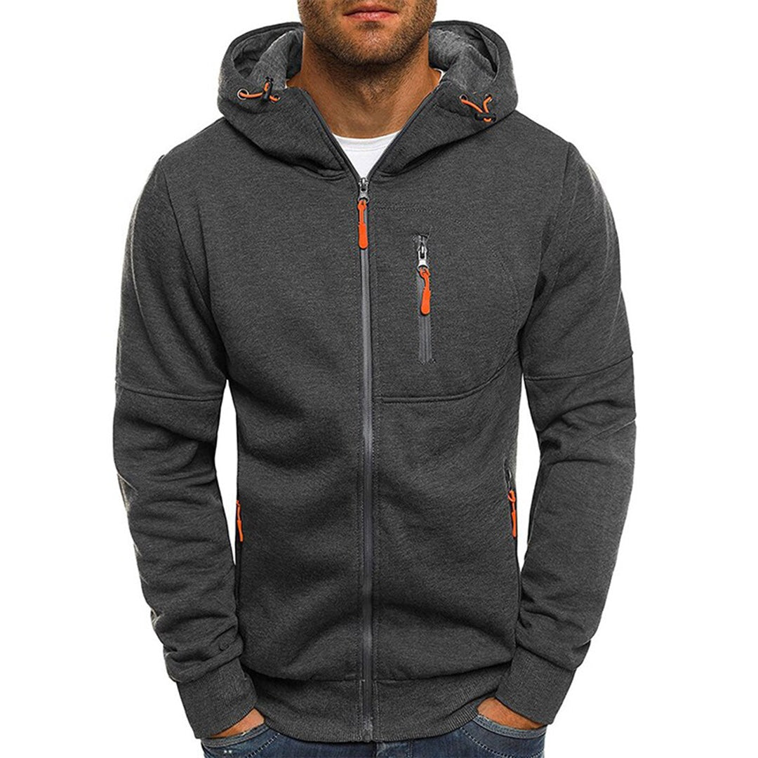 Andrea | Felpa con Cappuccio Uomo con Zip Tasche