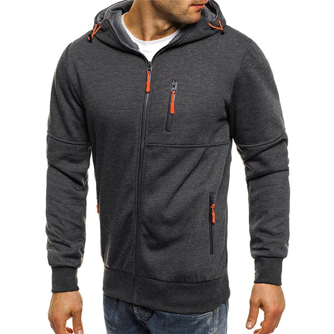 Andrea | Felpa con Cappuccio Uomo con Zip Tasche