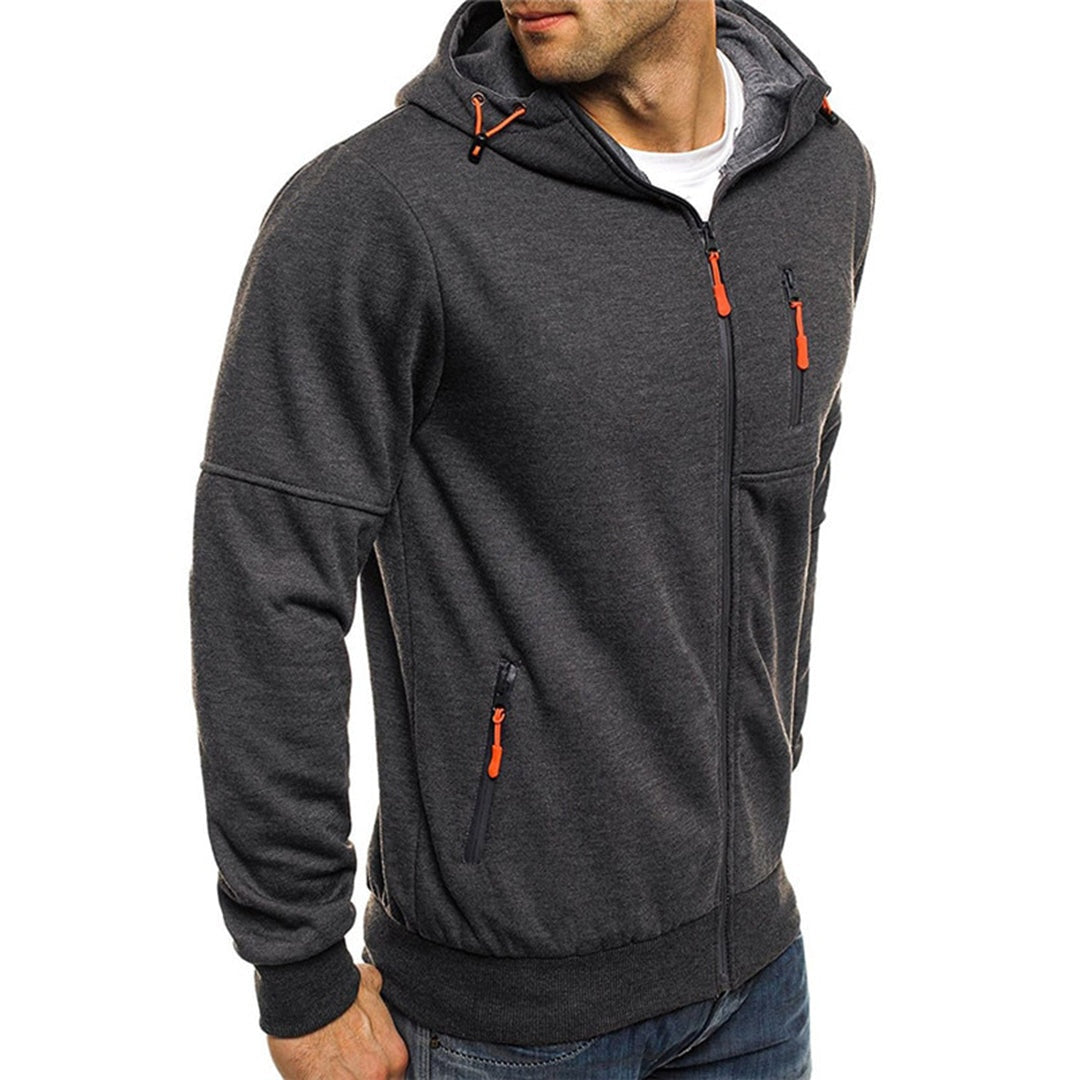 Andrea | Felpa con Cappuccio Uomo con Zip Tasche