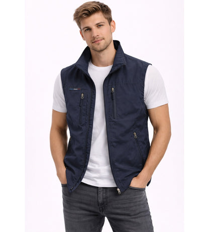 Andrea | Gilet Uomo Outdoor Multitasche con Zip Collo Alto