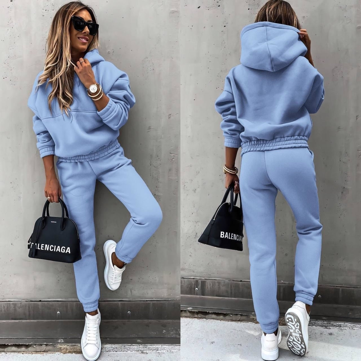 Aurora | Completo Tuta Donna con Cappuccio Felpa Jogger