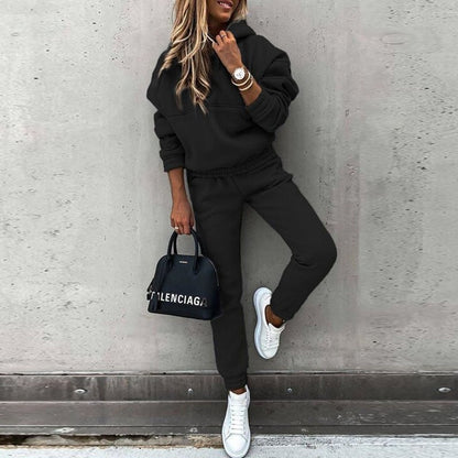 Aurora | Completo Tuta Donna con Cappuccio Felpa Jogger