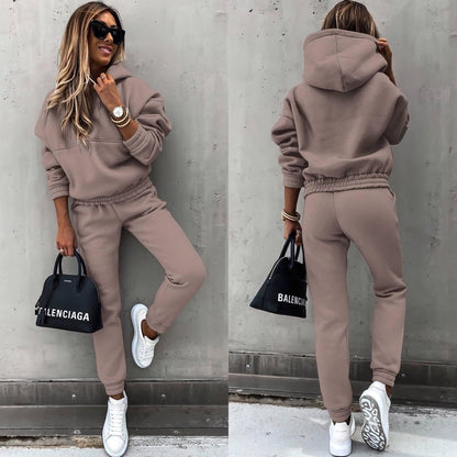 Aurora | Completo Tuta Donna con Cappuccio Felpa Jogger