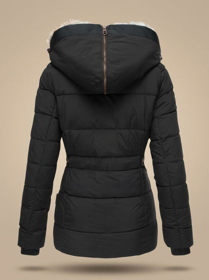 Aurora | Giubbotti Invernali Donna Cappuccio Pelliccia Sintetica Tasche Zip