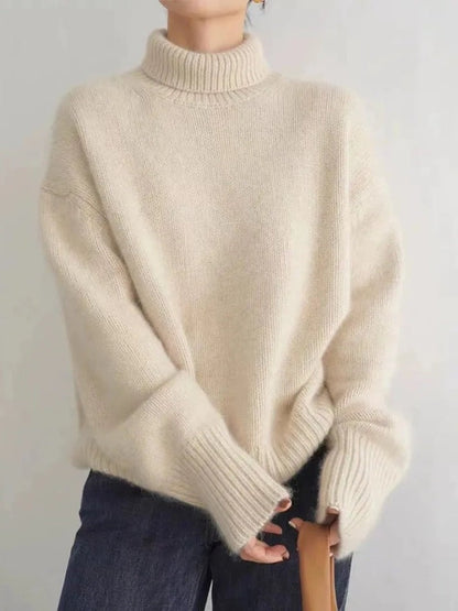 Aurora | Maglia a Maniche Lunghe Donna Collo Alto Oversize