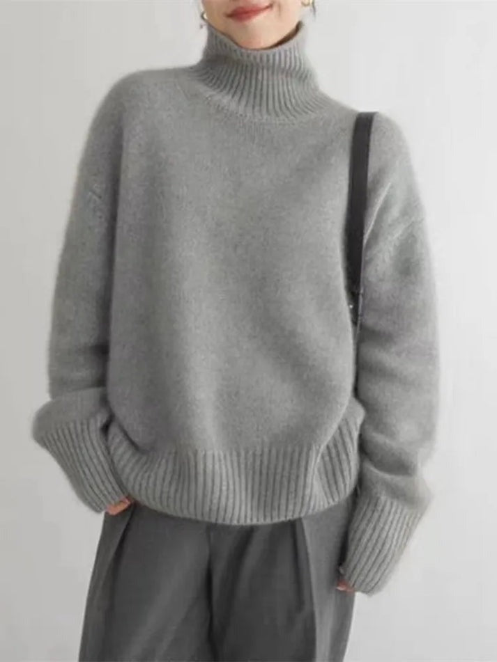 Aurora | Maglia a Maniche Lunghe Donna Collo Alto Oversize