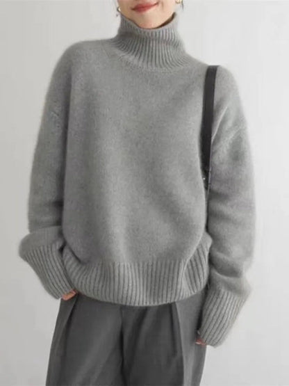 Aurora | Maglia a Maniche Lunghe Donna Collo Alto Oversize