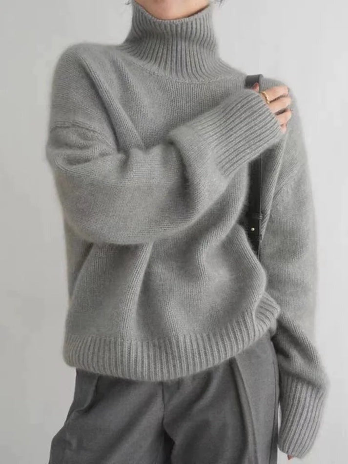 Aurora | Maglia a Maniche Lunghe Donna Collo Alto Oversize