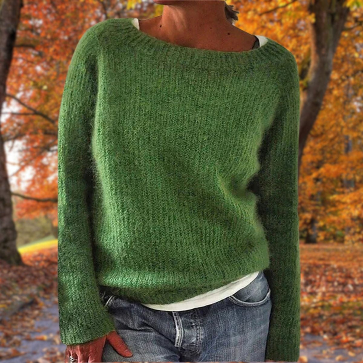 Beatrice | Maglia a Maniche Lunghe Donna Pullover Girocollo