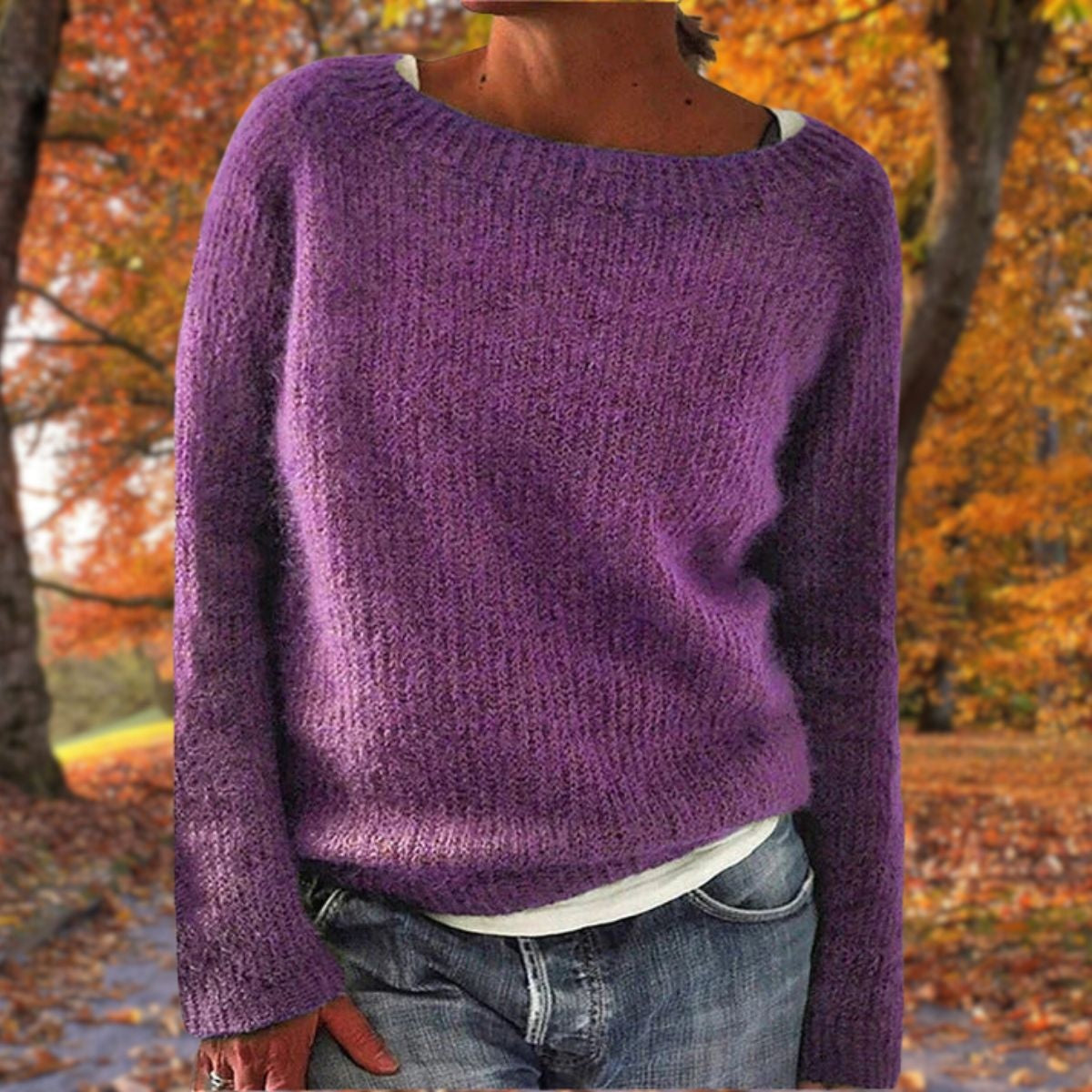 Beatrice | Maglia a Maniche Lunghe Donna Pullover Girocollo