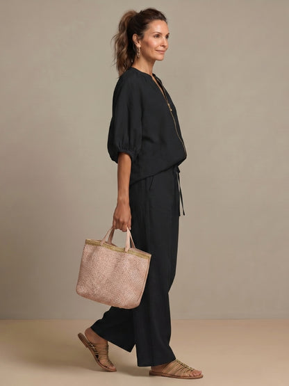 Beatrice | Pantaloni a Palazzo Donna Vita Elastica Gamba Larga