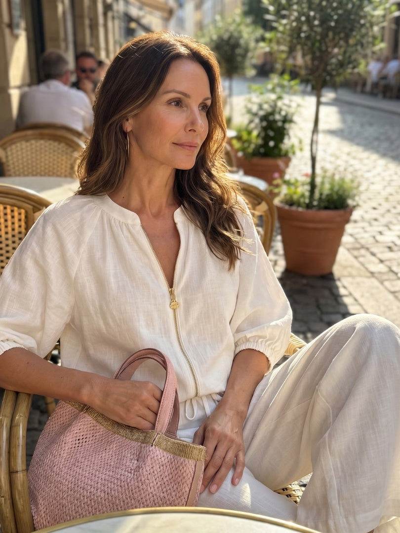 Beatrice | Pantaloni a Palazzo Donna Vita Elastica Gamba Larga