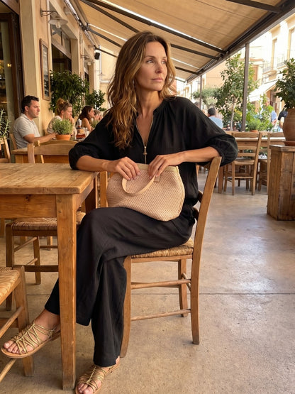 Beatrice | Pantaloni a Palazzo Donna Vita Elastica Gamba Larga