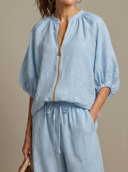 Beatrice | Pantaloni a Palazzo Donna Vita Elastica Gamba Larga