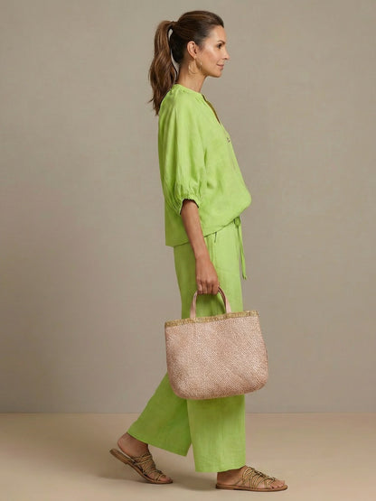 Beatrice | Pantaloni a Palazzo Donna Vita Elastica Gamba Larga