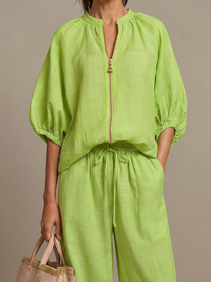 Beatrice | Pantaloni a Palazzo Donna Vita Elastica Gamba Larga