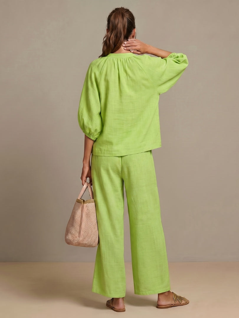 Beatrice | Pantaloni a Palazzo Donna Vita Elastica Gamba Larga
